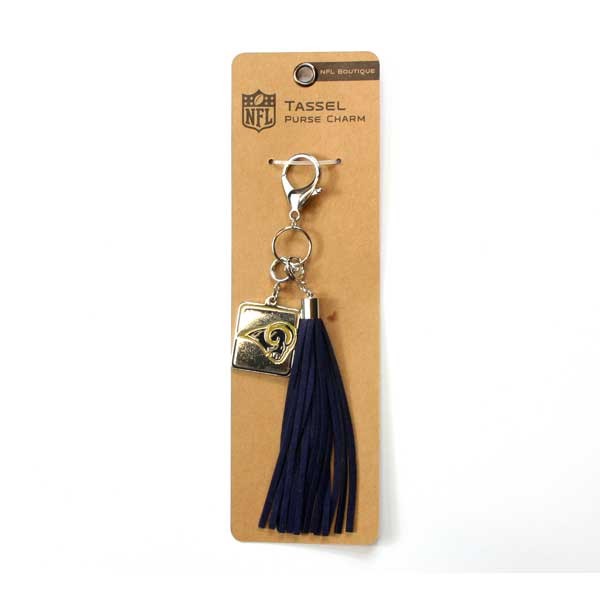 LA Rams Keychains - Charm Tassel - 12 For $24.00 - Wholesale Los Angeles Rams Products - Rams Merchandise 2