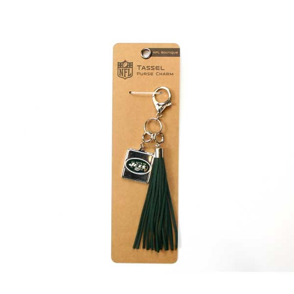 New York Jets Keychains - Charm Tassel - 12 For $24.00 - Wholesale New York Jets Products - Jets Merchandise