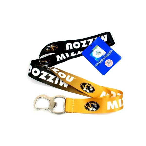 Mizzou Tigers Lanyards - Faded Bottle Opener Style - 12 For $24.00 - Missouri Tigers
