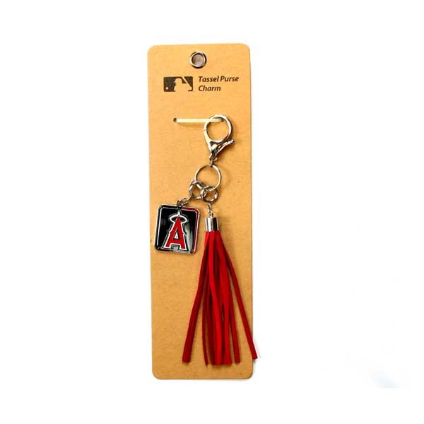Los Angeles Angels Gear - Tassle Style Keychains - 12 For $24.00 - Wholesale Los Angeles Angels Products - Angels Merchandise