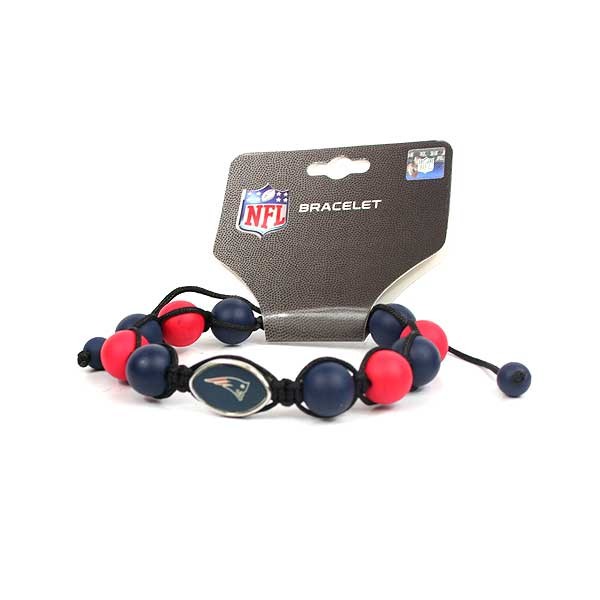 New England Patriots Bracelets - Beaded True Fan Style - 12 For $30.00 - Wholesale New England Patriots - Patriots Merchandise