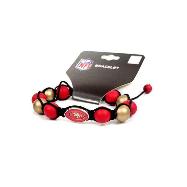 San Francisco 49ers Bracelets - Beaded True Fan Style - 12 For $30.00 - Wholesale San Francisco 49ers Product - 49ers Merchandise 2