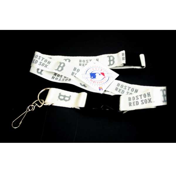 Boston Red Sox Lanyards - White Lob Style - 12 For $30.00 - Wholesale Boston Red Sox Products - Red Sox Merchandise 2