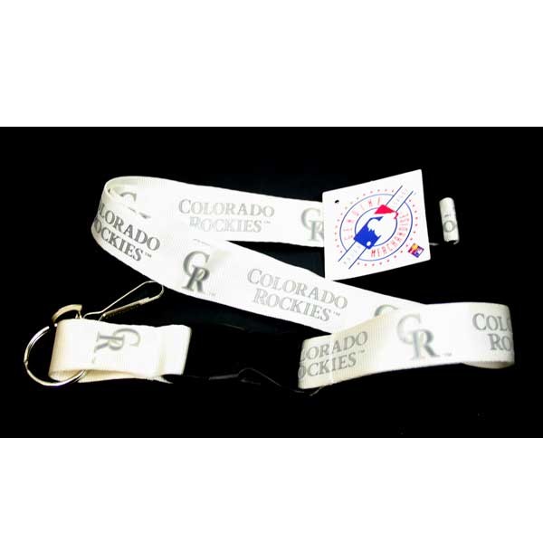 Colorado Rockies Lanyards - White Lob Style - 12 For $30.00 - Wholesale Colorado Rockies Products - Rockies Merchandise 2