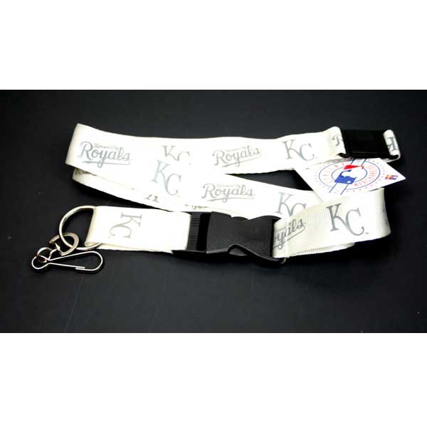 Kansas City Royals Lanyards - White Lob Style - 12 For $30.00 - Wholesale Kansas City Royals Products - Royals Merchandise 2