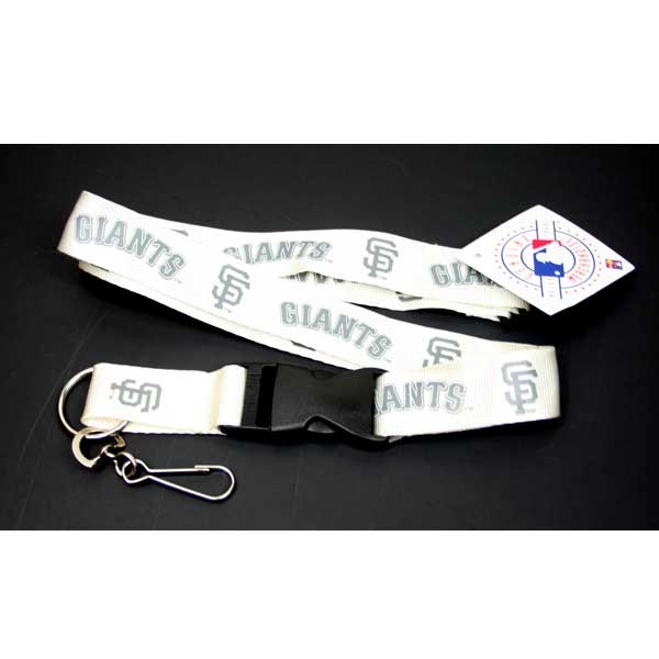 San Francisco Giants Lanyards - White Lob Style - 12 For $30.00 - Wholesale San Francisco Giants Products - Giants Merchandise