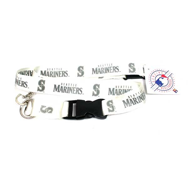 Seattle Mariners Lanyards - White Lob Style - 12 For $30.00 - Wholesale Seattle Mariners Products - Mariners Merchandise