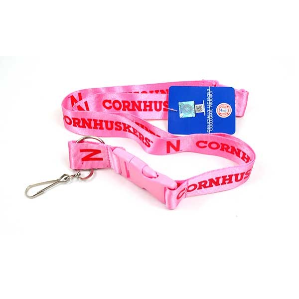 Nebraska Huskers Lanyards - Pink Lob Style - 12 For $30.00 - Nebraska Huskers