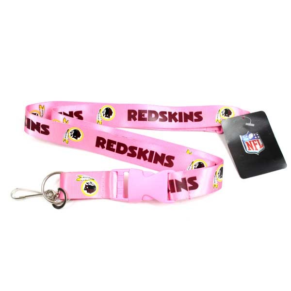 Redskins Gear - Pink Lob Style Lanyards - 12 For $30.00 - Wholesale Washington Redskins Products - Redskins Merchandise