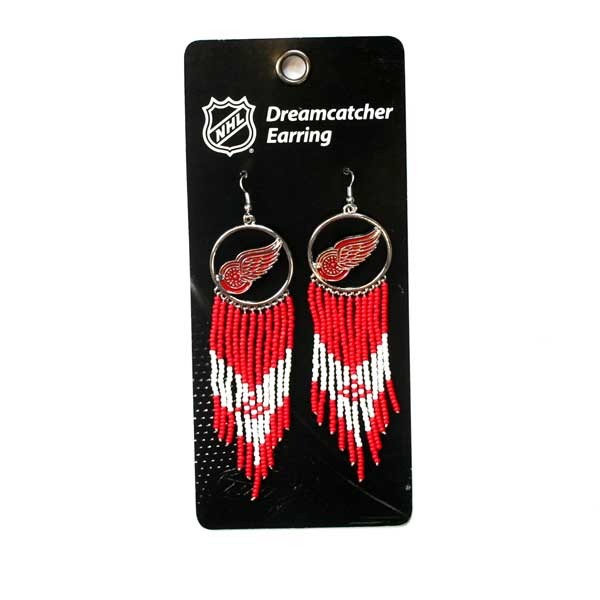 Detroit Red Wings Earrings - The Dream Catcher Series - 6 For $21.00 - Detroit Red Wings