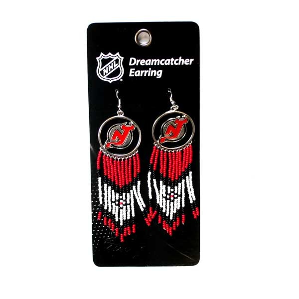 New Jersey Devils Earrings - The Dream Catcher Series - 6 For $21.00 - New Jersey Devils