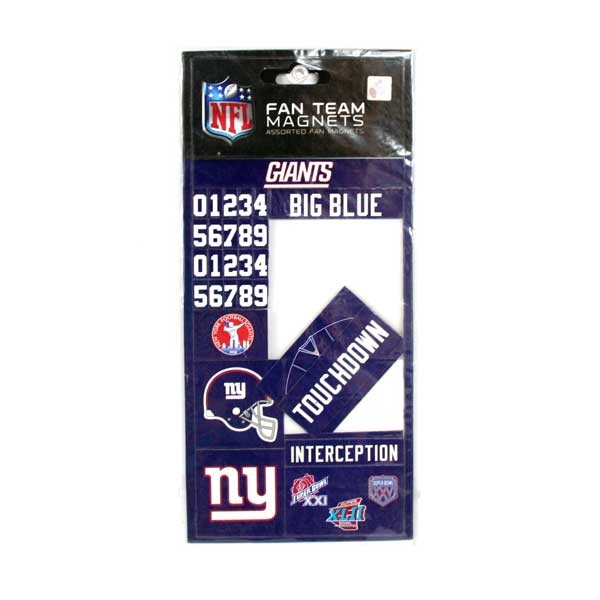 New York Giants Magnets - Fan Team Set - 12 Sets For $18.00 - Wholesale New York Giants Product - Giants Merchandsie