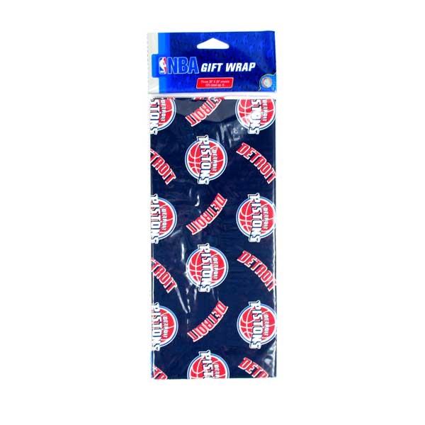 Detroit Pistons Giftwrap - 3PC 30"x20" Set - 36 Sets For $18.00 - Detroit Pistons