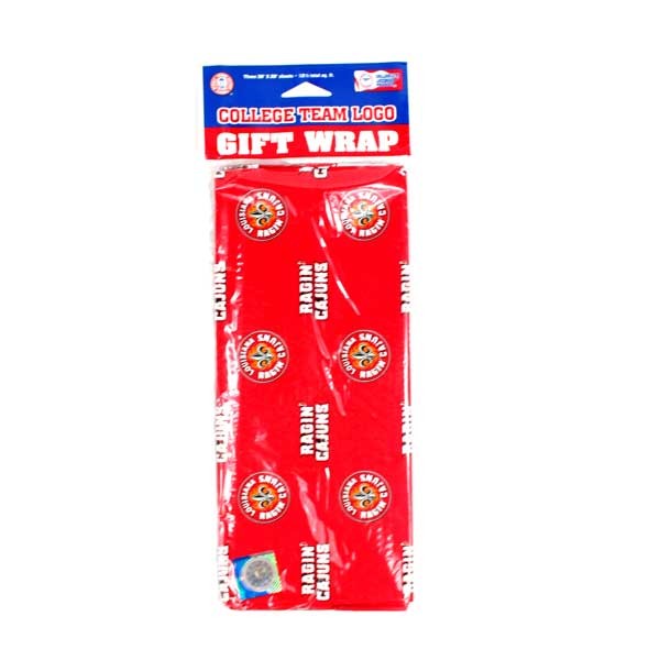 Ragin Cajuns Giftwrap - 3PC 30"x20" Set - 36 Sets For $18.00 - LSU