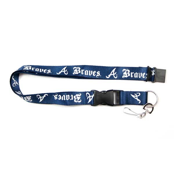 Atlanta Braves Lanyards - Blue Old English Style - 6 For $18.00 - Wholesale Atlanta Braves Product - Braves Merchandise 2
