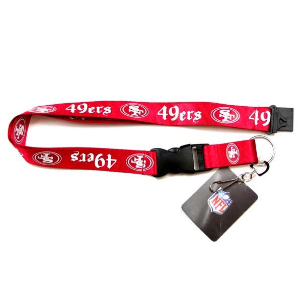 San Francisco 49ers Lanyards - Red Old English Style - 6 For $18.00 - Wholesale San Francisco 49ers Product - 49ers Merchandise 2