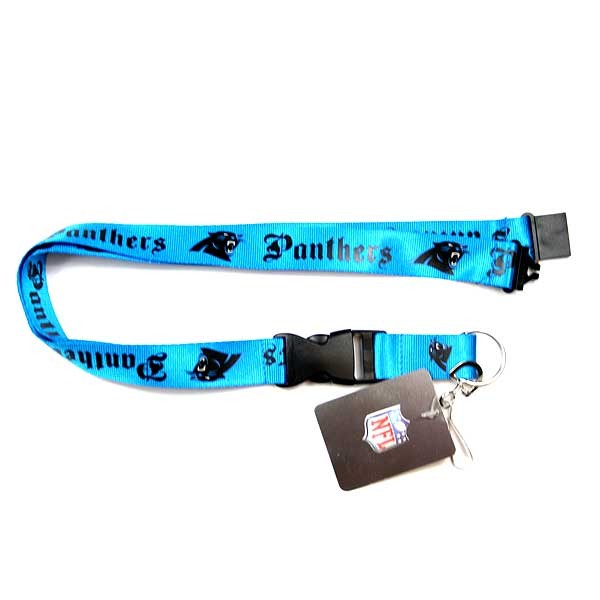 Carolina Panthers Lanyards - Blue Old English Style - 6 For $18.00 - Wholesale Carolina Panthers Products - Carolina Football