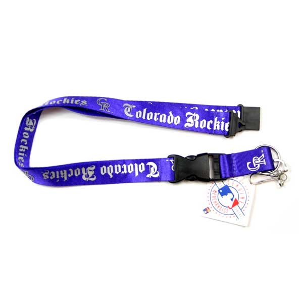 Colorado Rockies Lanyards - Purple Old English Style - 6 For $18.00 - Wholesale Colorado Rockies Products - Rockies Merchandise