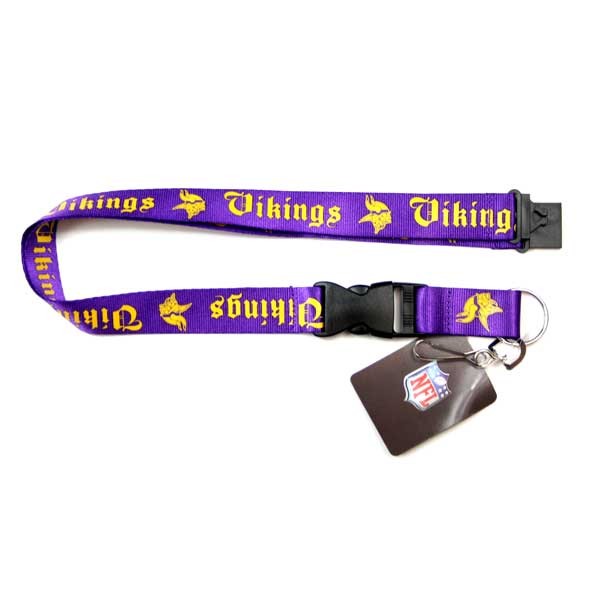 Minnesota Vikings Lanyards - Old English Style - 6 For $18.00 - Wholesale Minnesota Vikings Products - Vikings Merchandise