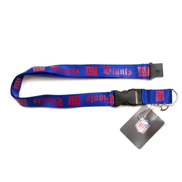 New York Giants Lanyards - Blue Old English Style - 6 For $18.00 - Wholesale New York Giants Product - Giants Merchandsie