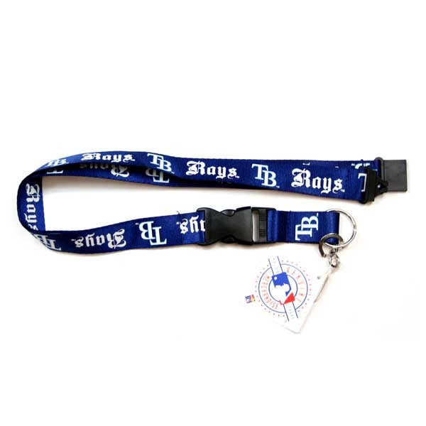 Tampa Bay Rays Lanyards - Blue Old English Style - 6 For $18.00 - Wholesale Tampa Bay Rays Products - Rays Merchandise
