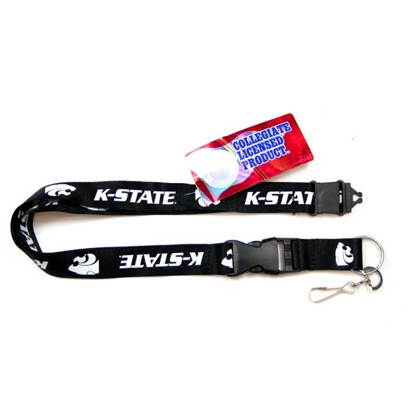 KState Wildcats Lanyards - Black With White Lettering - 12 For $30.00 - Kansas State