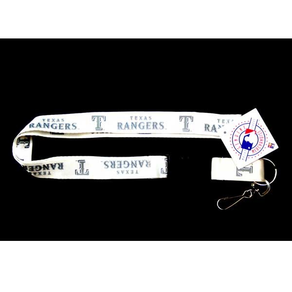 Texas Rangers Lanyards - White Glacier Style - 6 For $18.00 - Wholesale Texas Rangers Products - Rangers Merchandise
