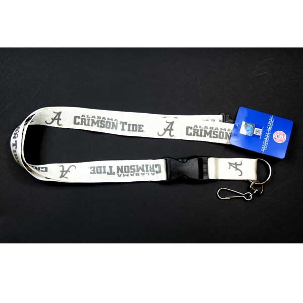 Alabama Lanyards - White Glacier Style - 6 For $18.00 - Alabama