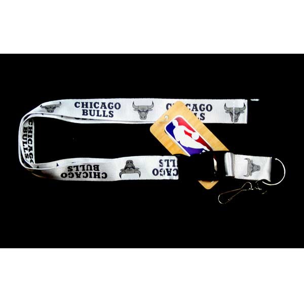 Chicago Bulls Lanyards - White Glacier Style - 6 For $18.00 - Chicago Bulls