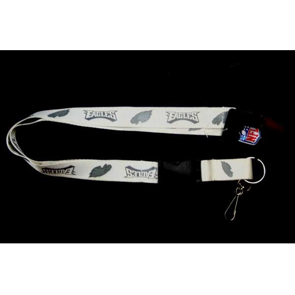 Philadelphia Eagles Lanyards - White Glacier Style - 6 For $18.00 - Wholesale Philadelphia Eagles Product - Eagles Merchandise 2