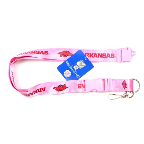 Arkansas Razorbacks - Premium Pink Lanyards - 6 For $15.00 - Arkansas Razorbacks