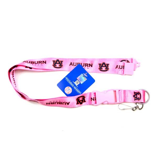 Auburn Tigers - Premium Pink Lanyards - 6 For $15.00 - Auburn
