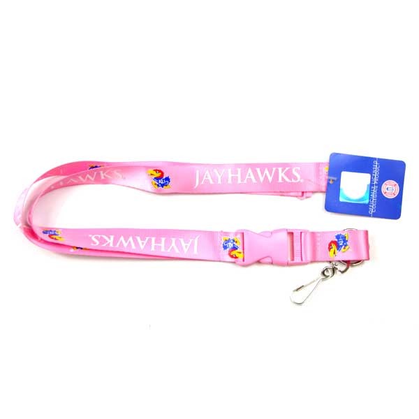Kansas Jayhawks - Premium Pink Lanyards - 6 For $15.00 - Kansas Jayhawks