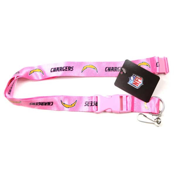 Los Angeles Chargers - Premium Pink Lanyards - 6 For $15.00 - Wholesale Los Angeles Chargers Products - Chargers Merchandise