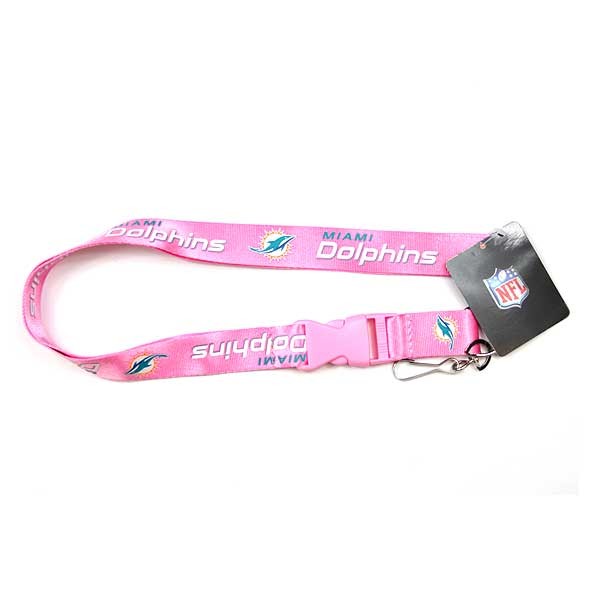 Miami Dolphins - Premium Pink Lanyards - 6 For $15.00 - Wholesale Miami Dolphins Products - Dolphins Merchandise 2