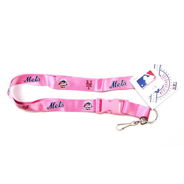 New York Mets - Premium Pink Lanyards - 6 For $15.00 - Wholesale New York Mets Products - Mets Merchandise