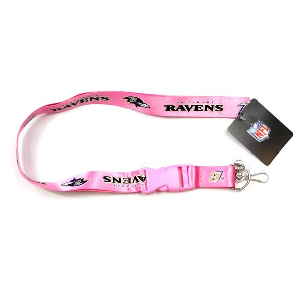 Baltimore Ravens - Premium Pink Lanyards - 6 For $15.00 - Wholesale Baltimore Ravens Products - Baltimore Football