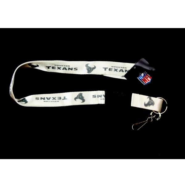 Houston Texans Lanyards - White Glacier Style - 6 For $18.00 - Wholesale Houston Texans Products - Texans Merchandise