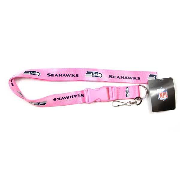 Seattle Seahawks - Premium Pink Lanyards - 6 For $15.00 - Wholesale Seattle Seahawks Product - Seahawks Merchandise