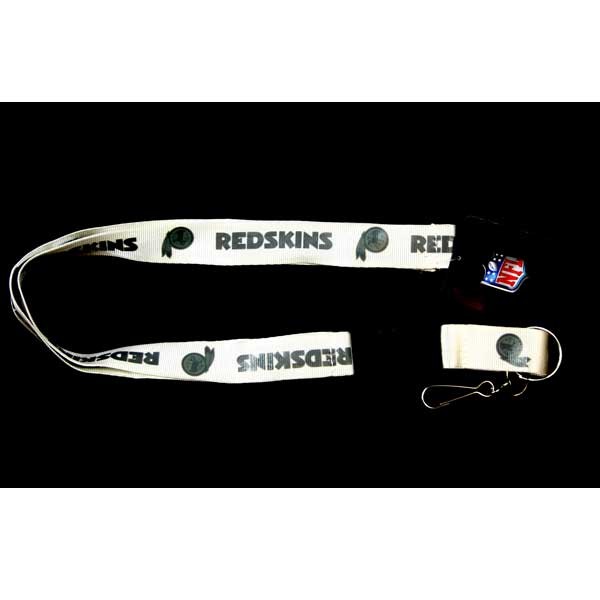 Washington Redskins Lanyards - White Glacier Style - 6 For $18.00 - Wholesale Washington Redskins Products - Redskins Merchandise