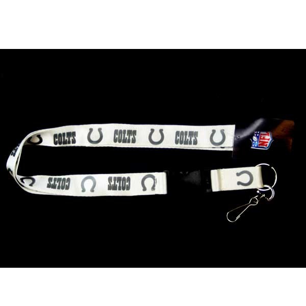 Indianapolis Colts Lanyards - White Glacier Style - 6 For $18.00 - Wholesale Indianapolis Colts Products - Colts Merchandise
