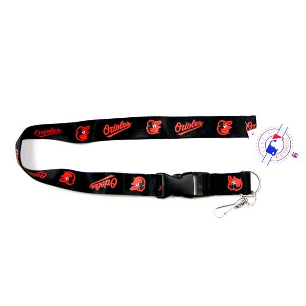 Baltimore Orioles Lanyards - Black Team Color Velcro - 6 For $15.00 - Wholesale Baltimore Orioles Products - Orioles Merchandise