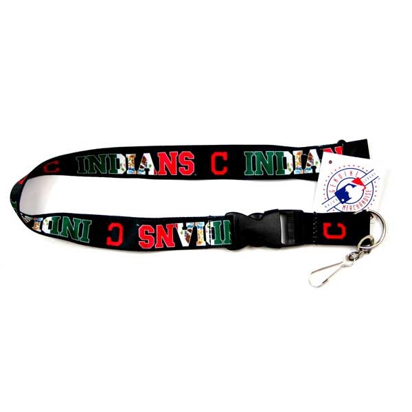 Cleveland Indians Lanyards - Black The Color Series - 6 For $15.00 - Wholesale Cleveland Indians Products - Indians Merchandise 2