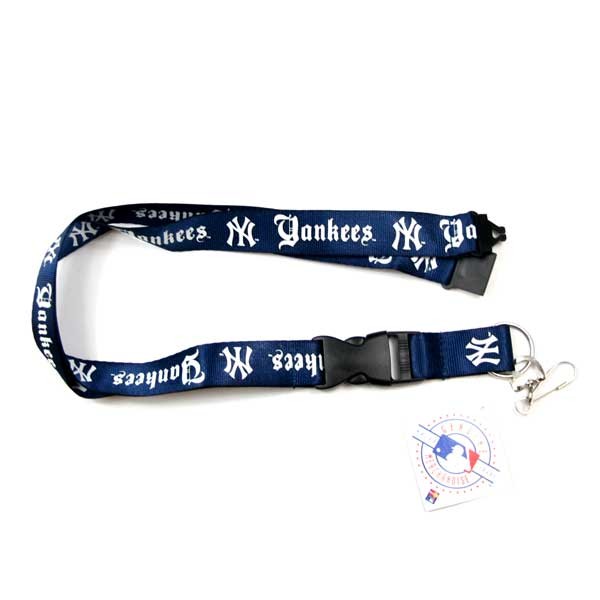 New York Yankees Lanyards - Blue Old English Style - 6 For $18.00 - Wholesale New York Yankees Products - Yankees Merchandise
