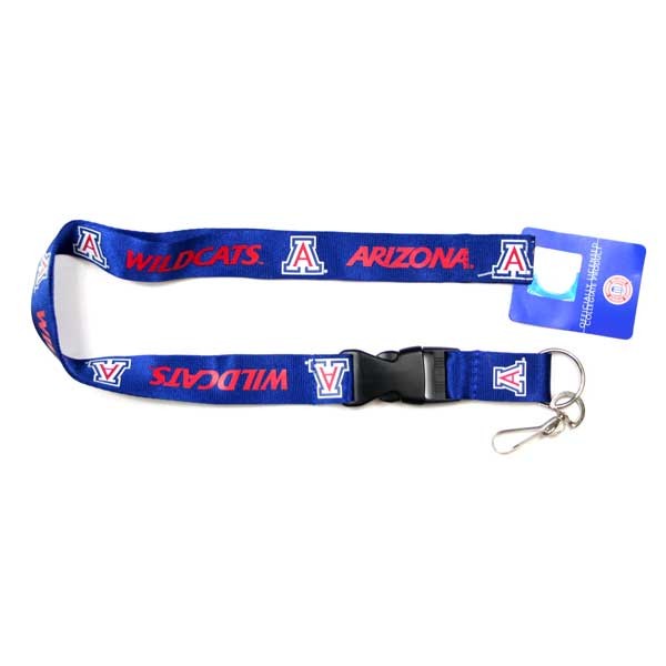 Arizona Wildcats Lanyards - Blue Team Color Style - 12 For $24.00 - Arizona Wildcats