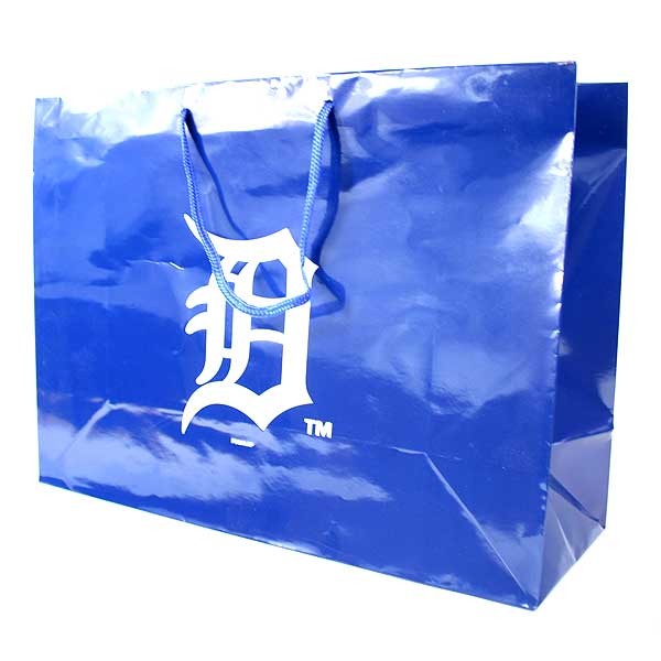 Detroit Tigers Gift Bags - 16"x6"12" Large Blue - 36 For $21.60 - Wholesale Detroit Tigers Products - Tigers Merchandise 2