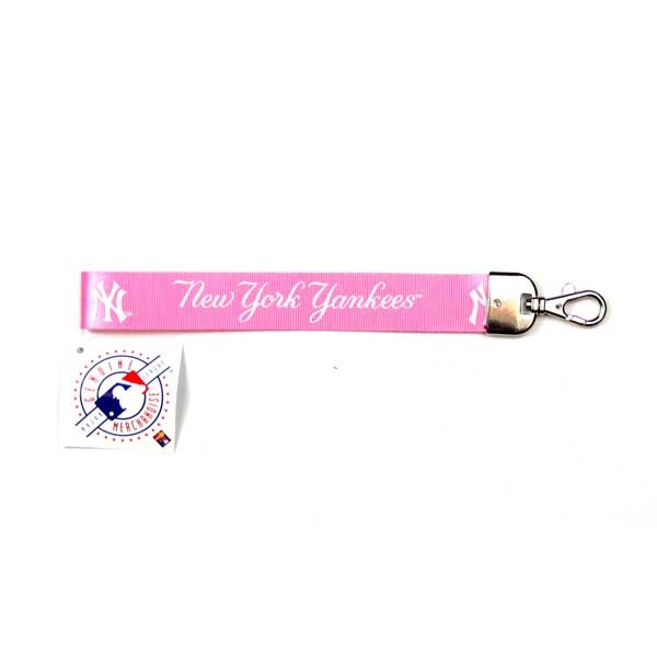 New York Yankees Keychains - Pink Wrister Style - 12 For $24.00 - Wholesale New York Yankees Products - Yankees Merchandise