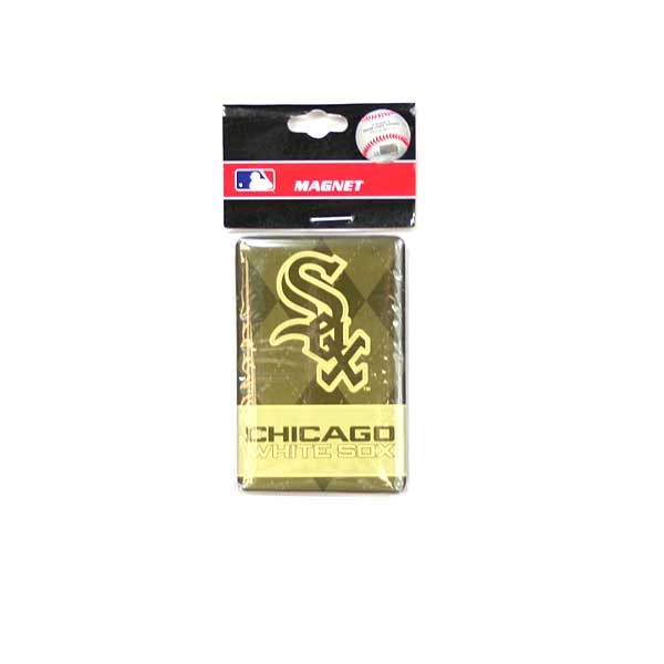 Chicago White Sox Magnets - 2"x3" DChecked Style - 24 For $24.00 - Wholesale Chicago White Sox Products - White Sox Merchandise 2