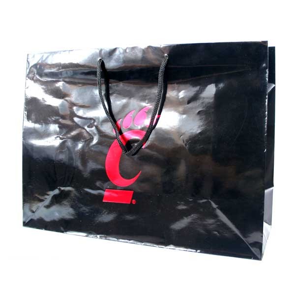 Cincinnati Bearcats Gift Bags - Black 16"x6"12" Large - 36 For $21.60 - Cincinnati Bearcats