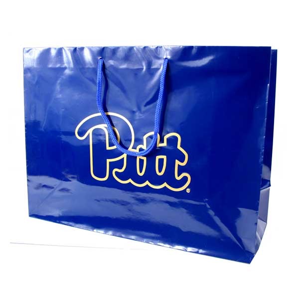 University Of Pittsburgh - Blue 16"x6"12" Large Gift Bags - 36 For $21.60 - Pittsburgh Panthers